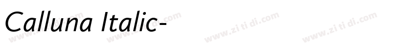 Calluna Italic字体字体转换